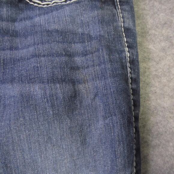 True Religion Jeans Womens 29 Blue Skinny Super T Contrast Stitch Made USA - Picture 4 of 11